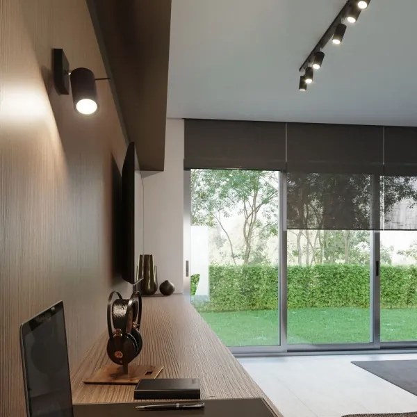 Sollux SL.1049 - Fali spotlámpa RING 1xGU10/10W/230V fekete