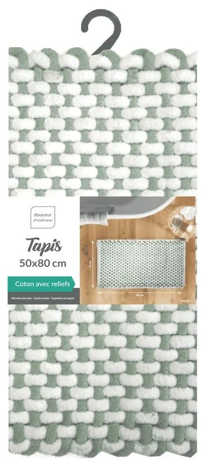 Zöld fürdőszobai kilépő 50x80 cm Rafael – douceur d'intérieur