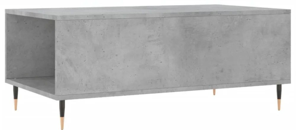 betonszürke szerelt fa dohányzóasztal 90x50x36,5 cm