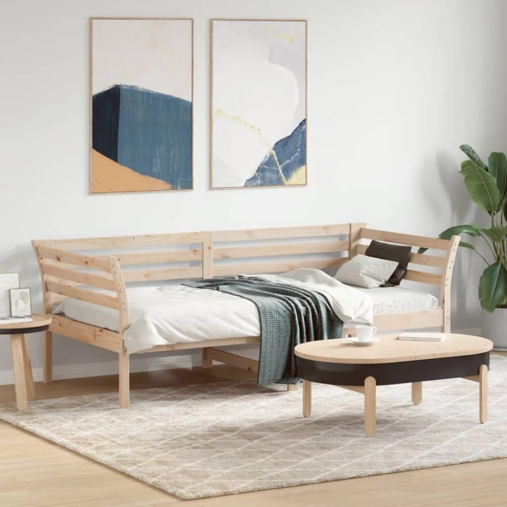 tömör fenyőfa kanapéágy matrac nélkül 90 x 190 cm
