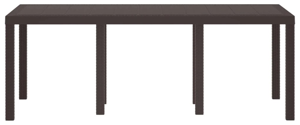 vidaXL Kerti Asztal Barna 200 x 100 x 73 cm polirattan