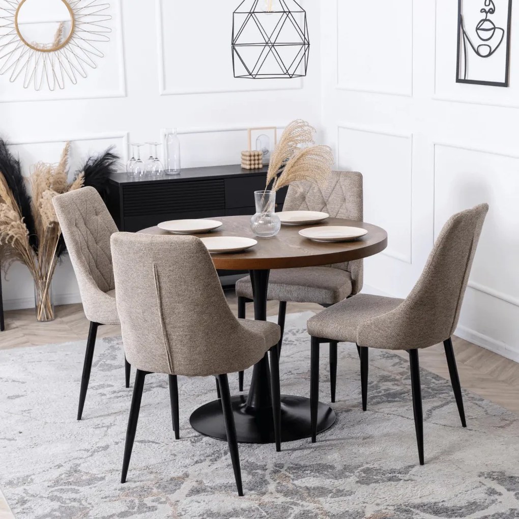 Sötét Bézs Szövet Étkezőszék. CORK 2