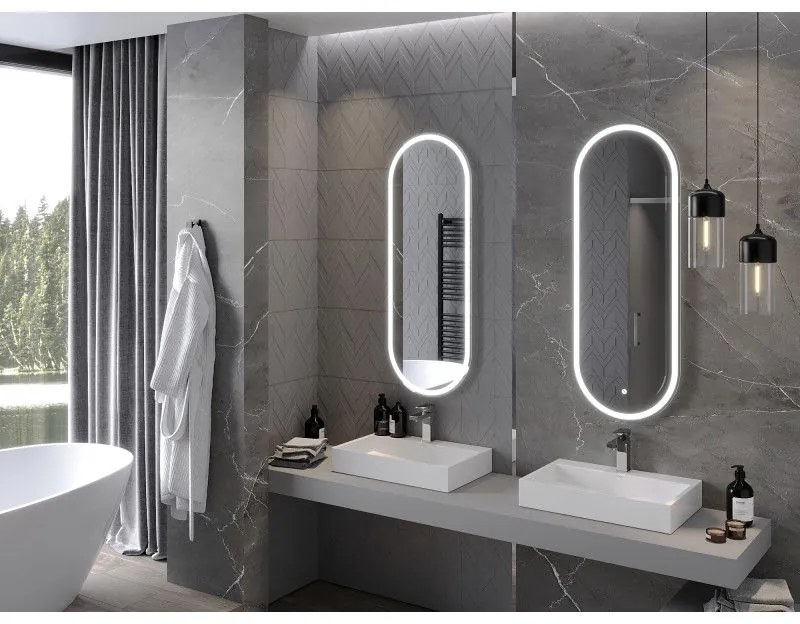 Mexen Bono, LED fürdoszobai tükör háttérvilágítással 45 x 120 cm, 6000K, páramentesíto, 9816-045-120-611-00