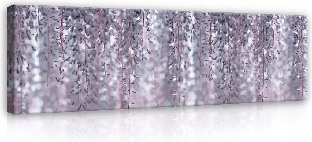 Vászonkép 145x45 Glicin virágok pasztell nyugalom természet fény textúra