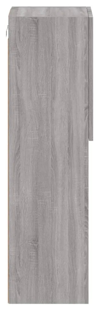 szürke sonoma színű TV-szekrény LED-lámpákkal 30,5x30x102 cm