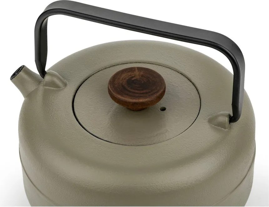 Khaki öntöttvas teáskanna szűrővel 750 ml Henan – Bredemeijer