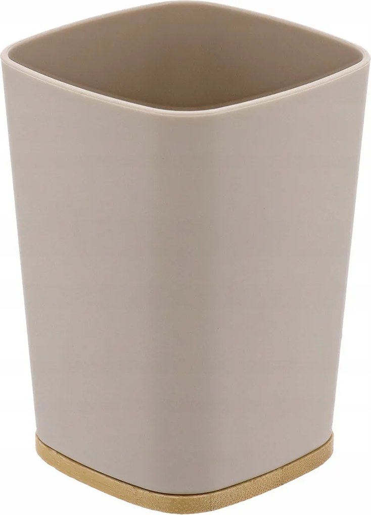 Bambusz Fogkefetartó Bögre Bézs A Fürdőszobába