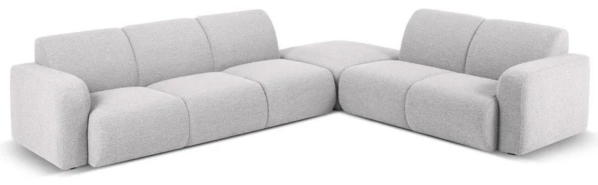 Világosszürke buklé sarokkanapé (jobb oldali) Molino – Micadoni Home