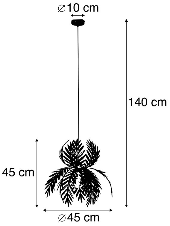 Vintage lógólámpa arany - Botanica