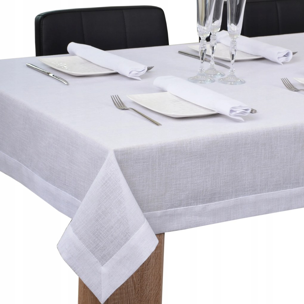 abrosz foltálló, sima Asia 110x160 cm, fehér asztalterítő