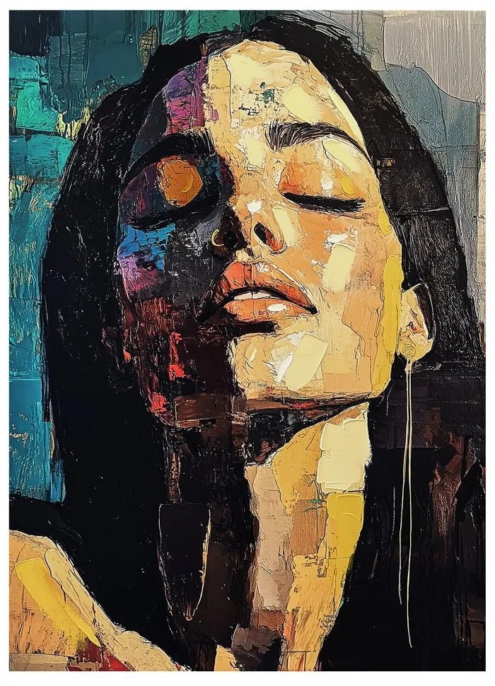 Kép kézzel festett részletekkel 70x100 cm Vivian – Styler