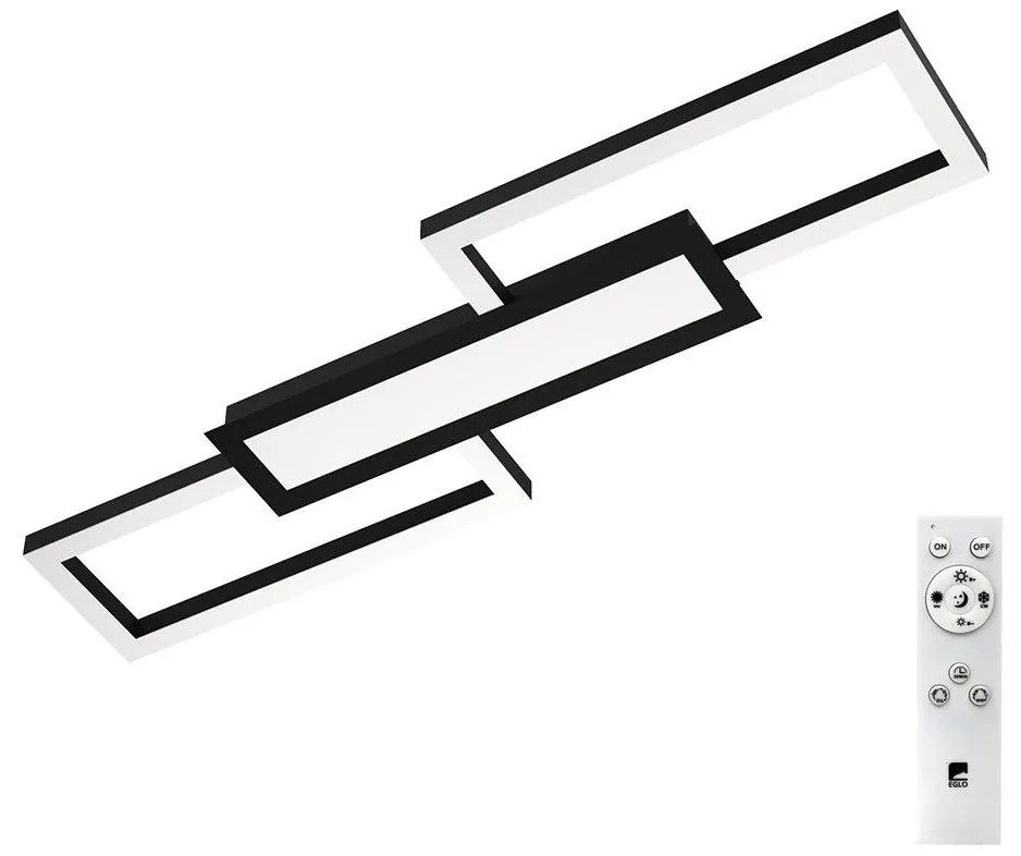 Eglo 99792 - LED Dimmelhető mennyezeti lámpa MONIROTE LED/37W/230V fekete + RC