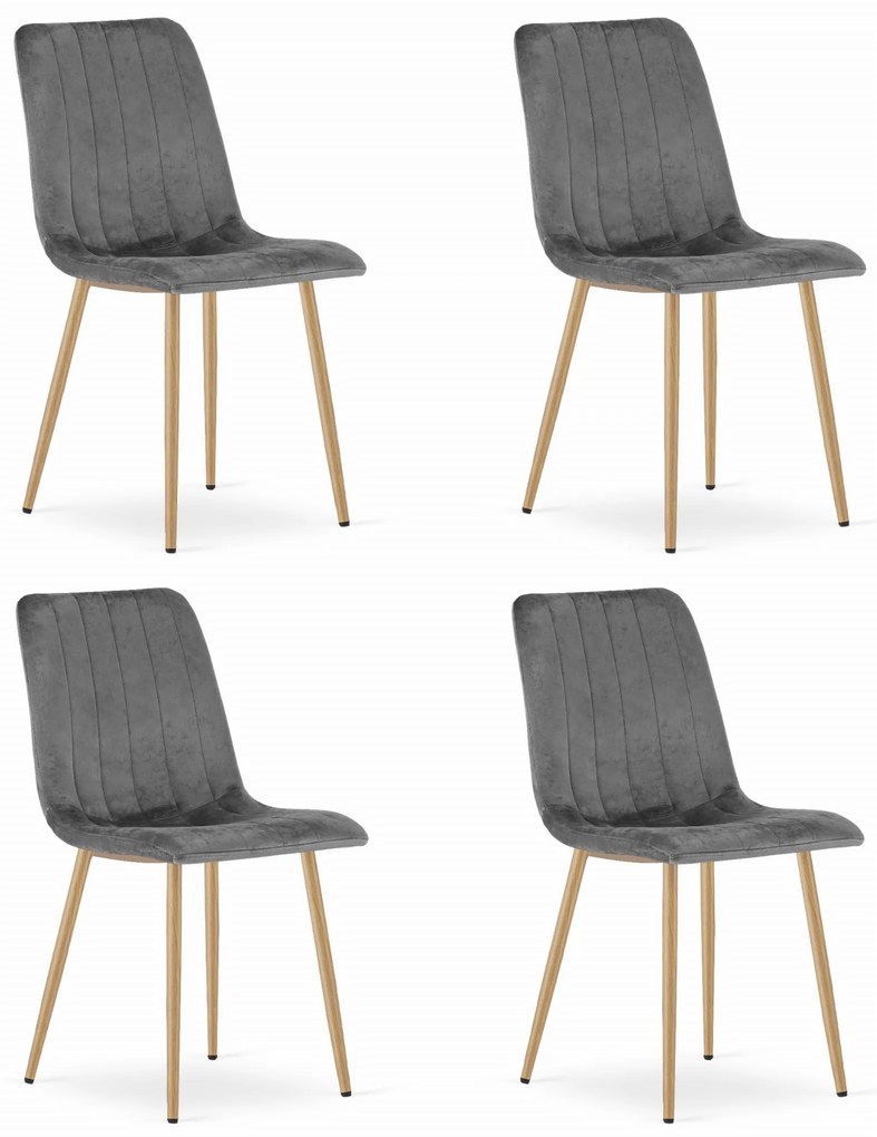 Sötétszürke étkezőszék LAVA bársony