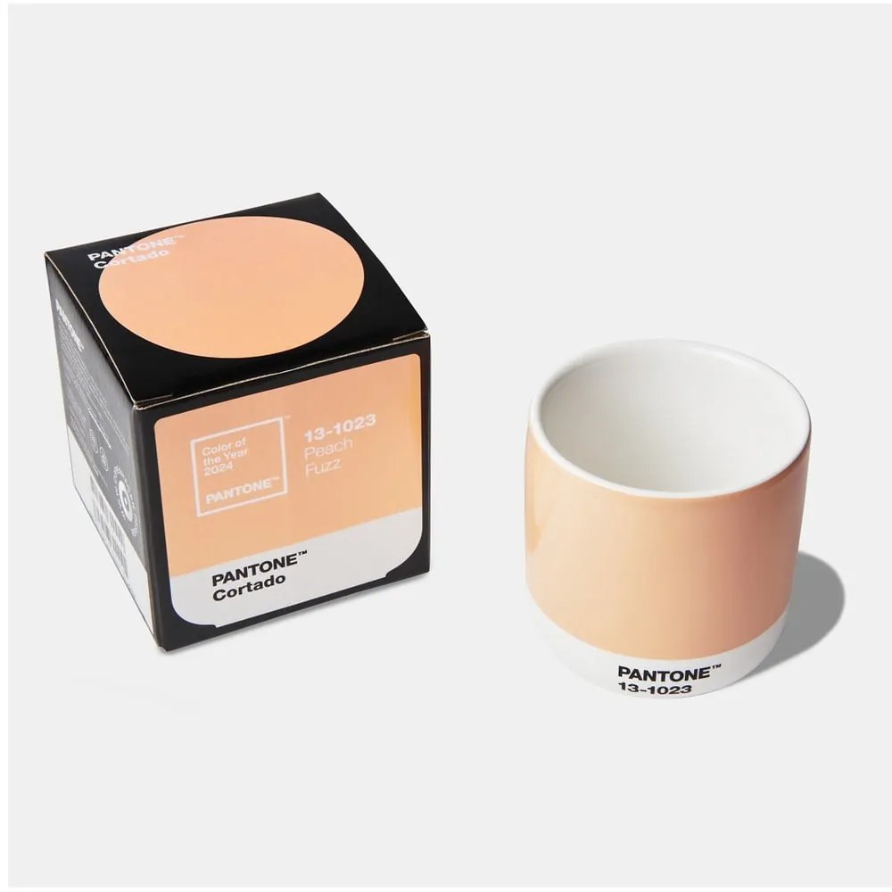 Narancssárga kerámia termobögre 175 ml Cortado Peach Fuzz 13-1023 – Pantone
