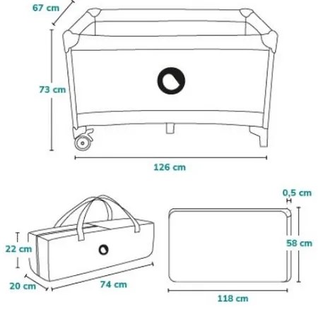 Lionelo - STEFI utazóágy rózsaszín/szürke