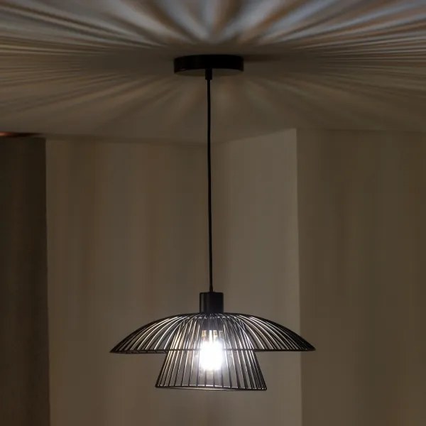 Brilagi - LED függőlámpa kábellel CERIA WIRE 1xE27/40W/230V Ø 38 cm fekete