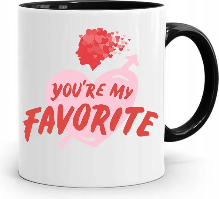 Fekete Bögre Lányoknak You Are My Favorite fényképes nyomtatással