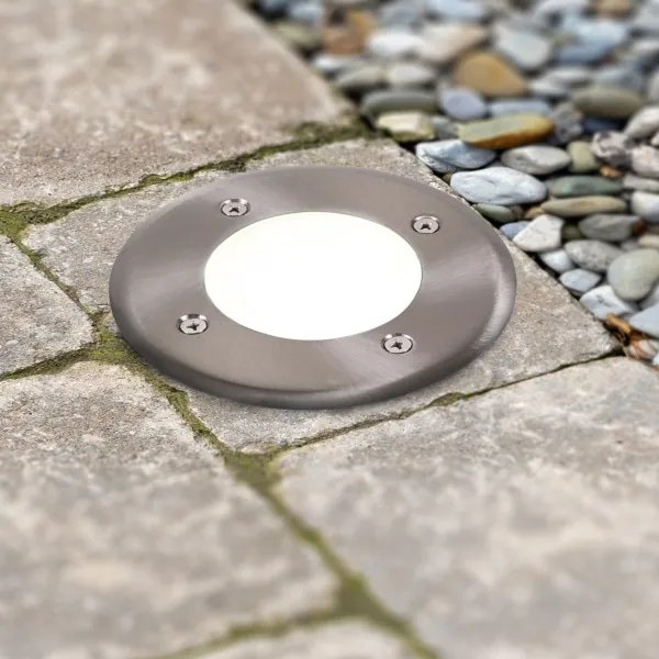 LED Taposólámpa MIVO LED/3W/230V átm. 12 cm IP67 matt króm