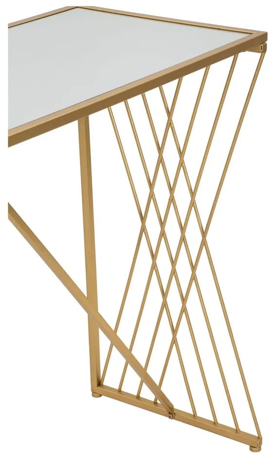 Aranyszínű konzolasztal 40x120 cm Easy – Mauro Ferretti