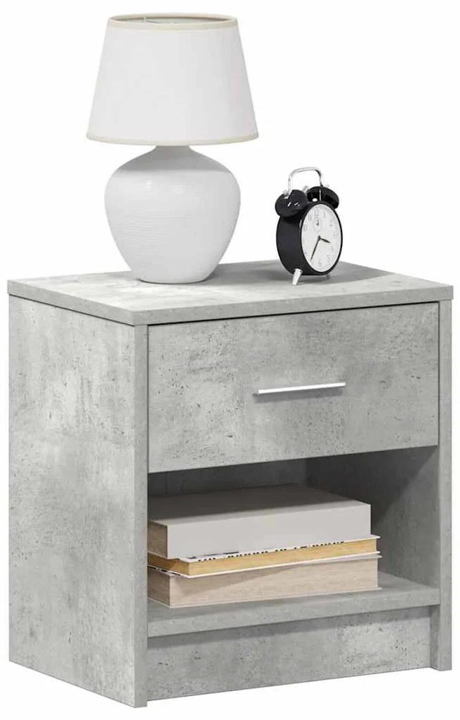 Betonszürke éjjeliszekrény fiókkal 39x28x41 cm