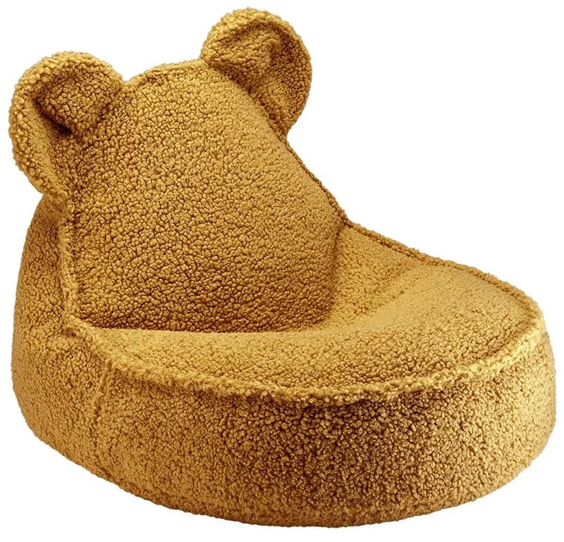Barna buklé gyerek babzsákfotel Bear – Wigiwama
