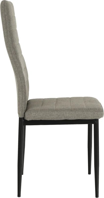 Étkezőszék, barna szövet/fekete fém, COLETA NOVA