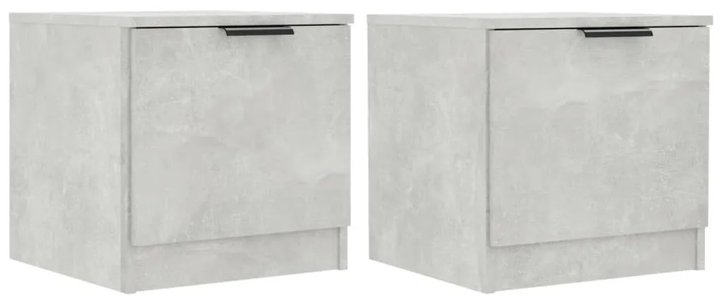 2 db betonszürke éjjeliszekrény 40 x 39 x 40 cm