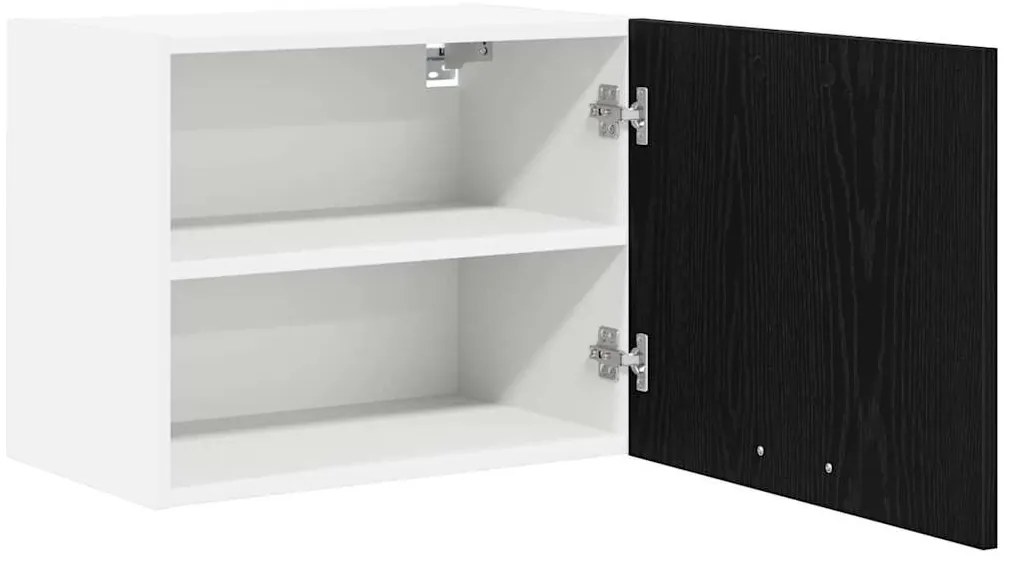 Függő szekrény Riga 2 pcs Fekete tölgy és fehér 50 x 31 x 40 cm