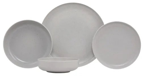 16 darabos szürke porcelán étkészlet