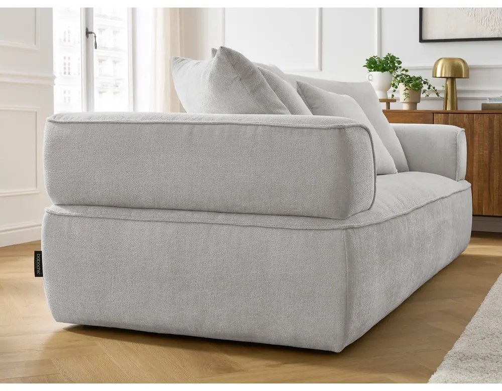 Világosszürke zsenília kanapé 237 cm Whesley – Bobochic Paris