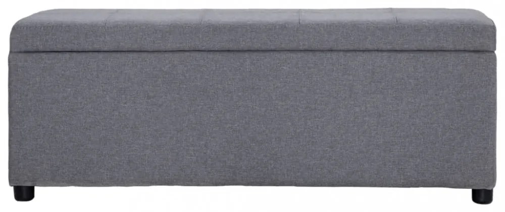 világosszürke poliészter pad tárolórekesszel 116 cm