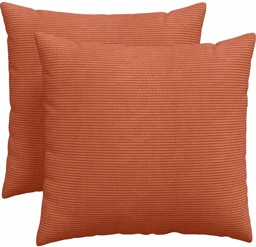vidaXL Kanapé párnák 2 pcs Piros Narancs 50 x 50 cm Bársonyos szövet