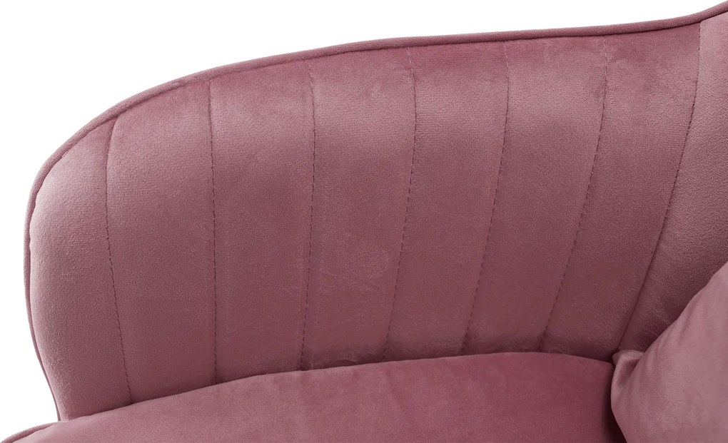 Irodai szék, rózsaszín Velvet szövet/króm, KLIAN