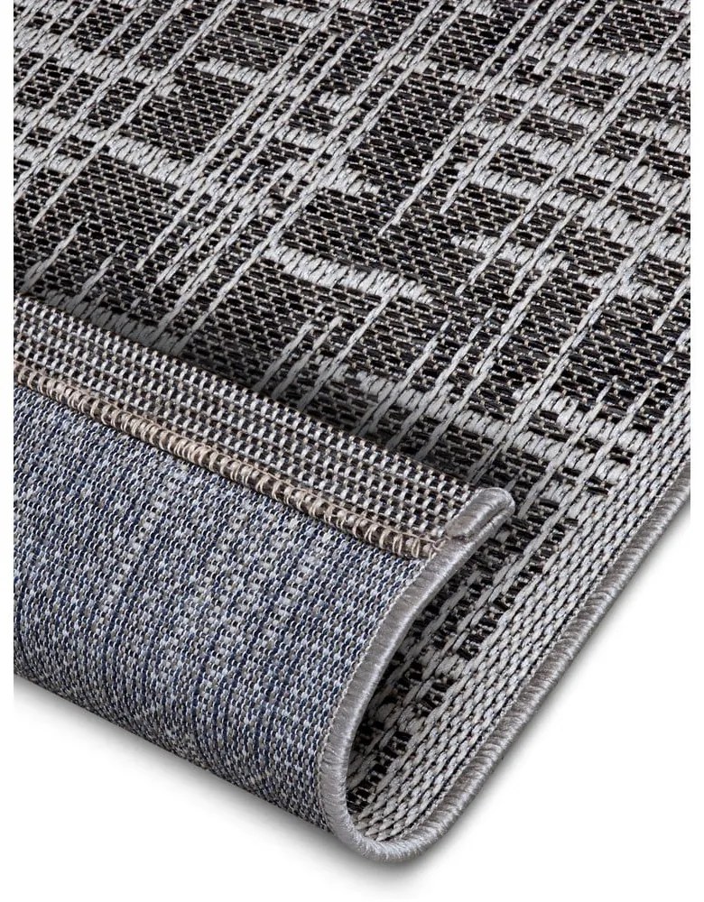 Sötétszürke kültéri szőnyeg 63x120 cm Clyde Telu – Hanse Home