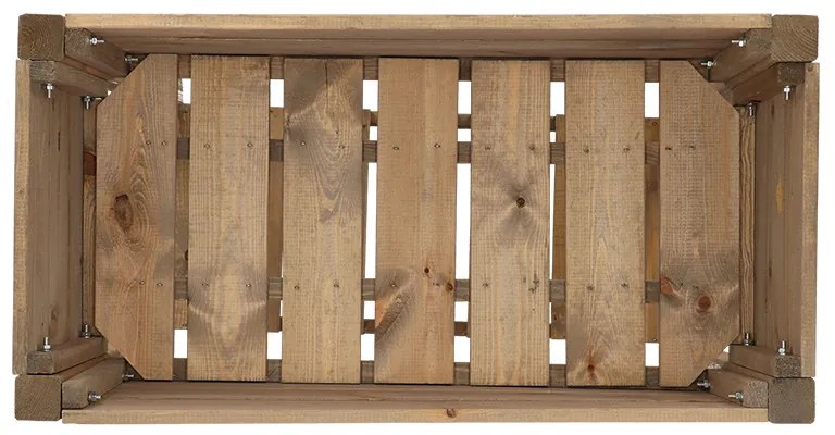 Fából készült magaságyás, barna, 78 x 40 cm