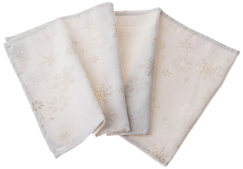 Hópelyhek karácsonyi vízálló asztali futó mix, 33 x 140 cm