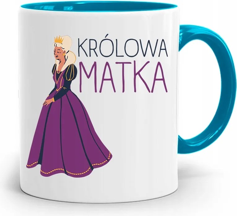 Kék Bögre Anyukáknak Anyakirálynő nyomott mintával