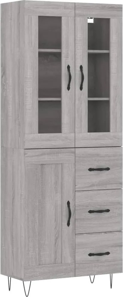 vidaXL szürke sonoma szerelt fa magasszekrény 69,5 x 34 x 180 cm