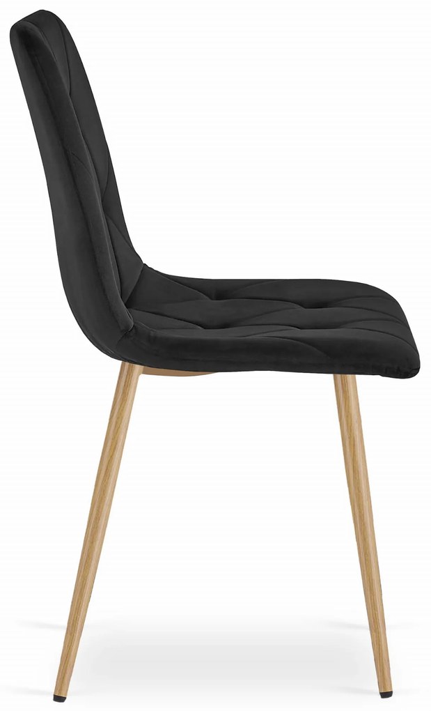 Fekete bársonyos étkezőszék LIBRA