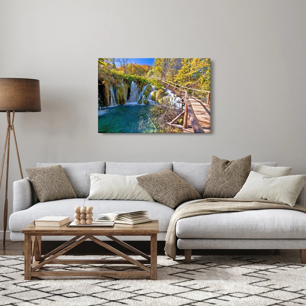 Kép - Bejárat a vízesésekhez (90x60 cm)