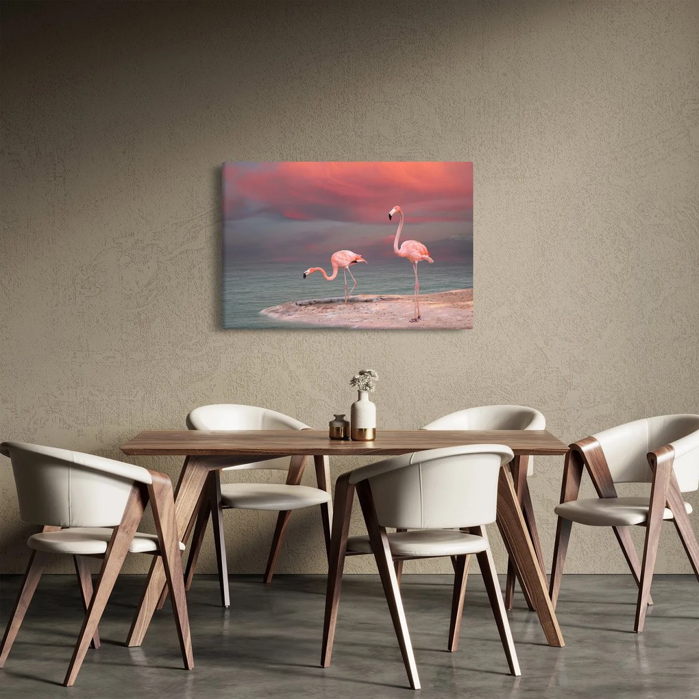 Flamingók képe (90x60 cm)