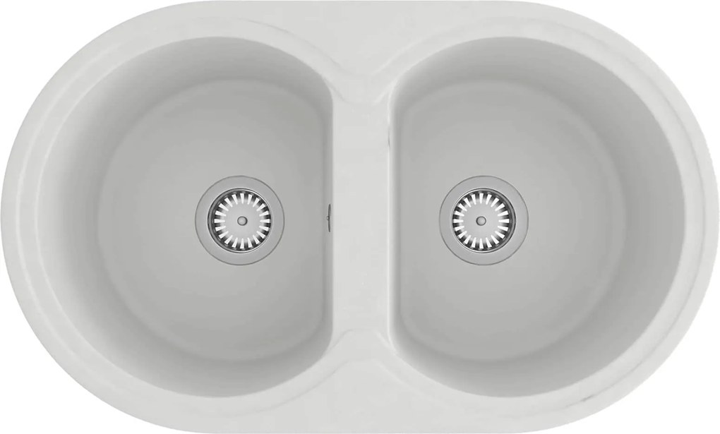 vidaXL Konyhai mosogató Fehér 78 x 47 x 20.5 cm Gránit