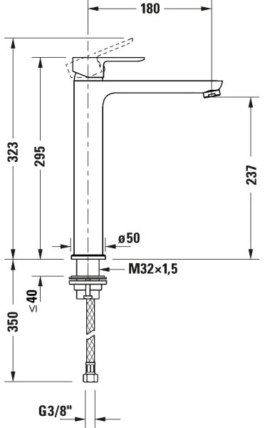 Duravit DC1043002046 - D-CODE mosdócsaptelep, matt fekete