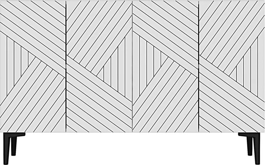 Ferro komód, fehér, 120 cm