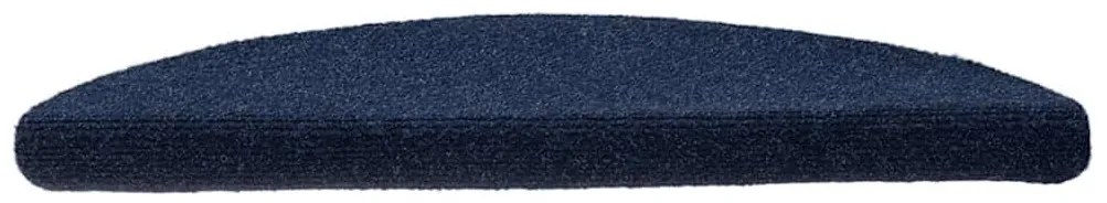 20 db öntapadós lépcsőszőnyeg, 56 x 17 x 3 cm, sötétkék, félkör alakú