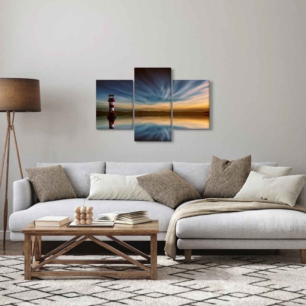 Világítótorony a tengeren (90x60 cm)