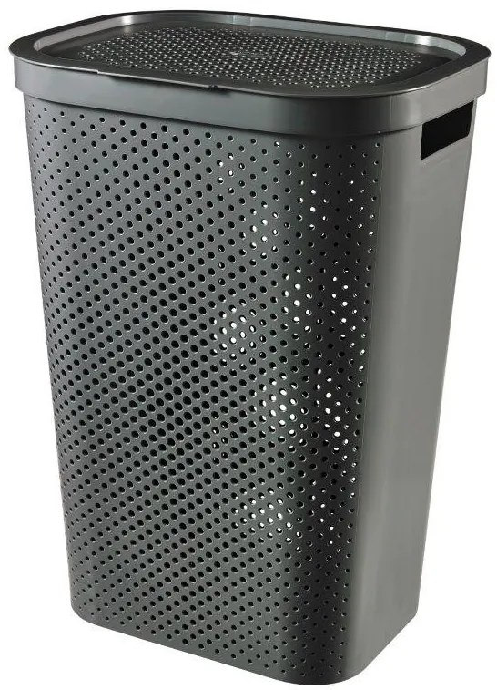 Curver Infinity Dots 60L szennyestartó kosár grafit