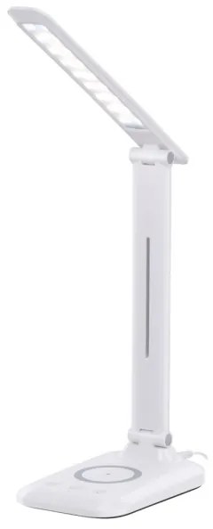 Immax 09107L - LUMI LED asztali lámpa, fényerőszabályozható, vezeték nélküli QI töltéssel, LED/7W/230V, fehér