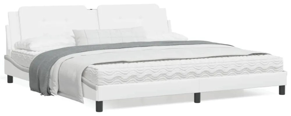 fehér műbőr ágykeret matrac nélkül Zadar 200x200 cm