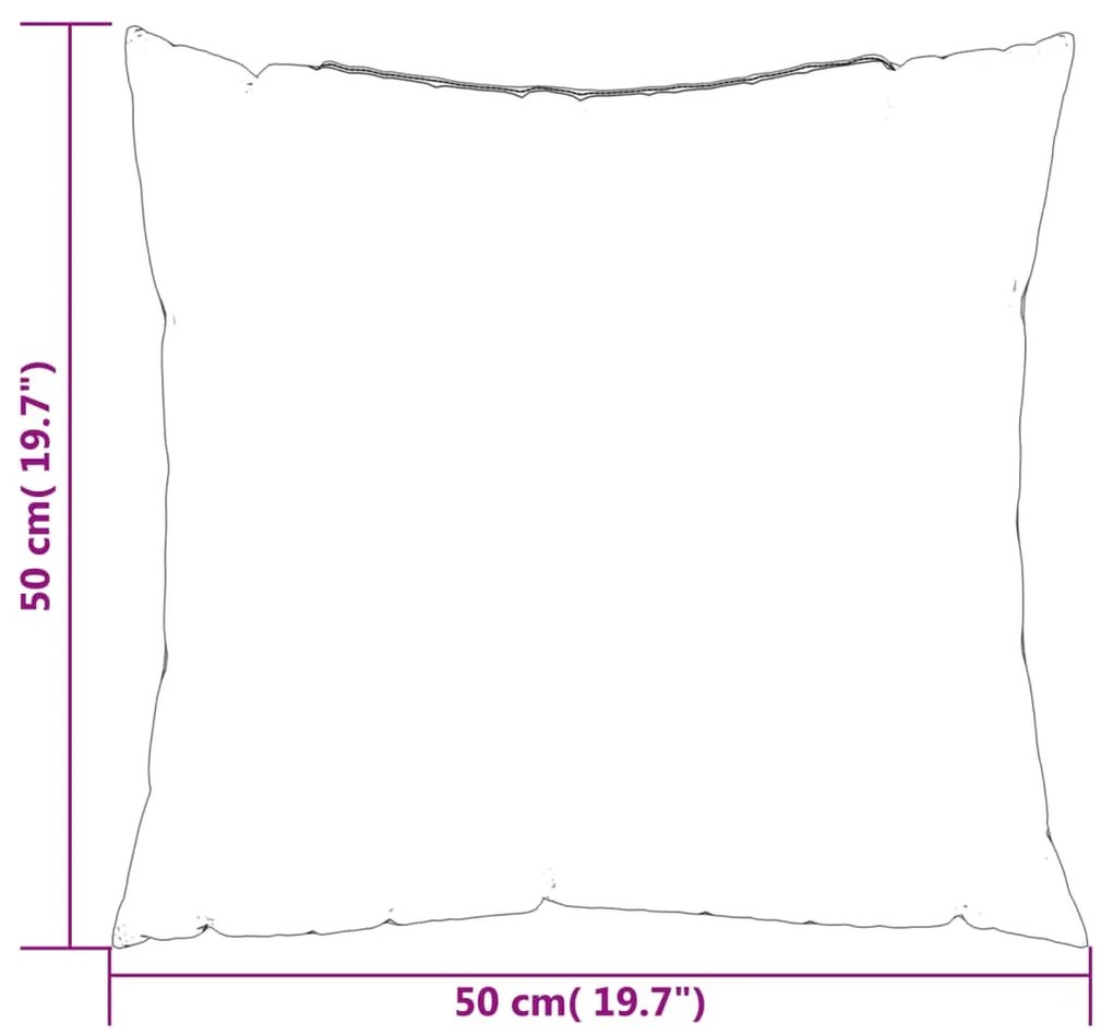4 db fekete szövet kanapépárna 50 x 50 cm